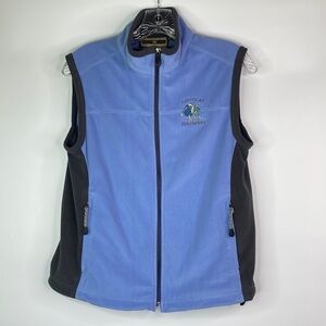 North End American Birkebeiner Ski Race Wisconsin Blue Vest Size Medium